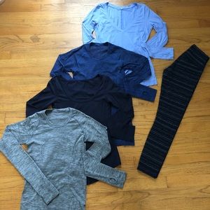 Lot of 4 Lululemon shirts and High Times Pants